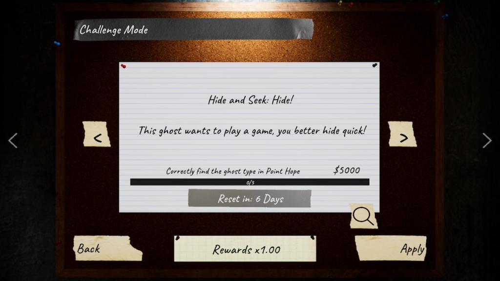 The Hide and Seek: Hide! challenge in phasmophobia