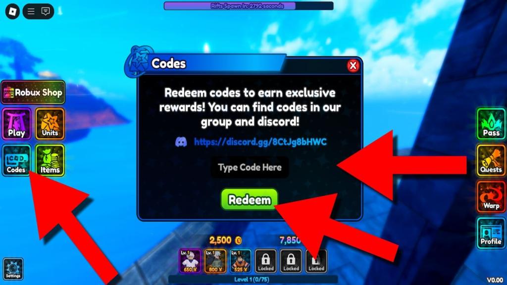 How to redeem Anime Stars Tower Defense codes