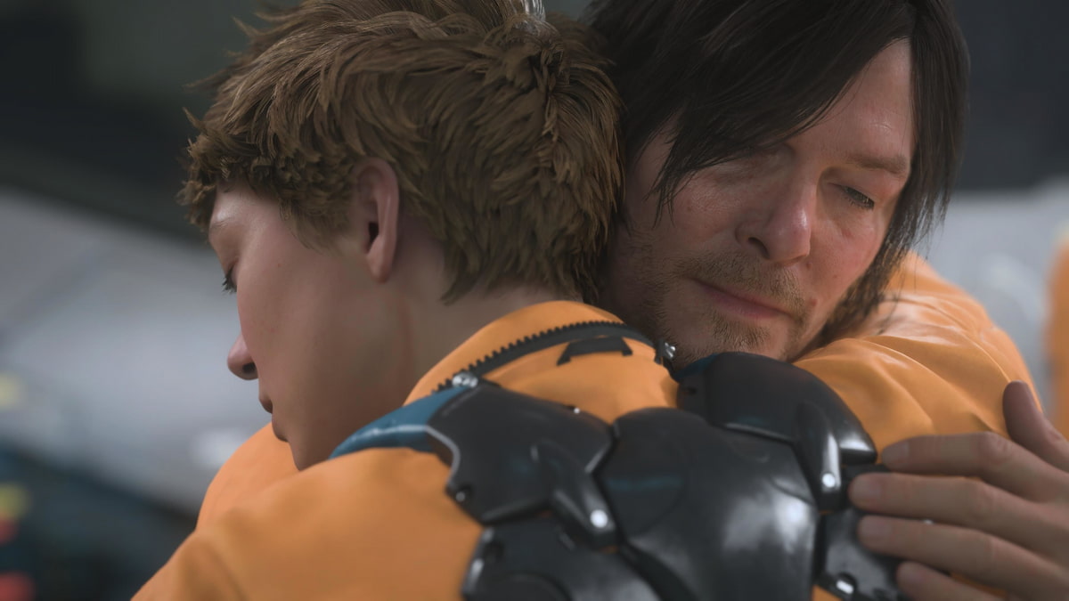 Death Stranding 2 Sam Fragile hug