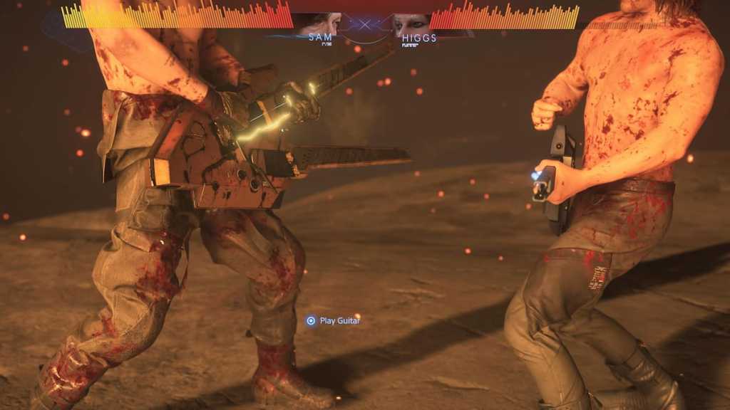 Sam vs. Higgs guitar final battle in Death Stranding 2