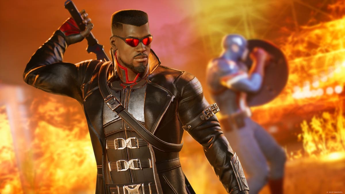 Blade and Captain America in Marvel's Midnight Suns