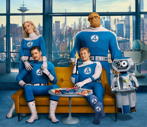 Fantastic Four sitting on a couch