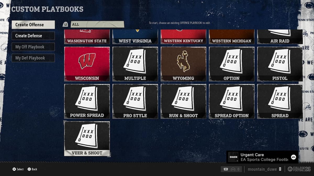 CFB 26 Custom Playbooks