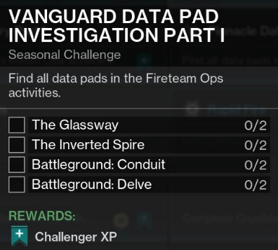 Destiny 2 Vanguard Data Pad Investigation - Part I