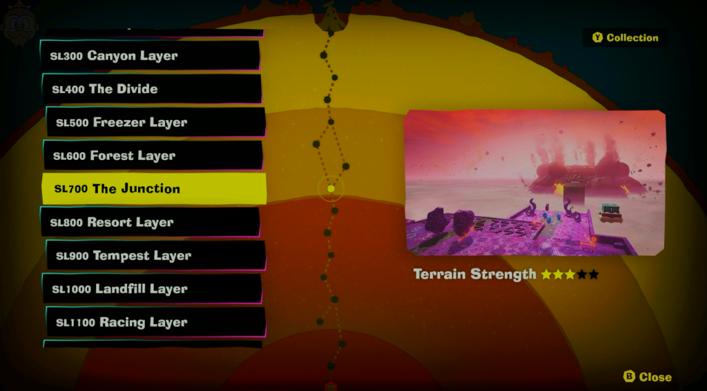 the junction map screen