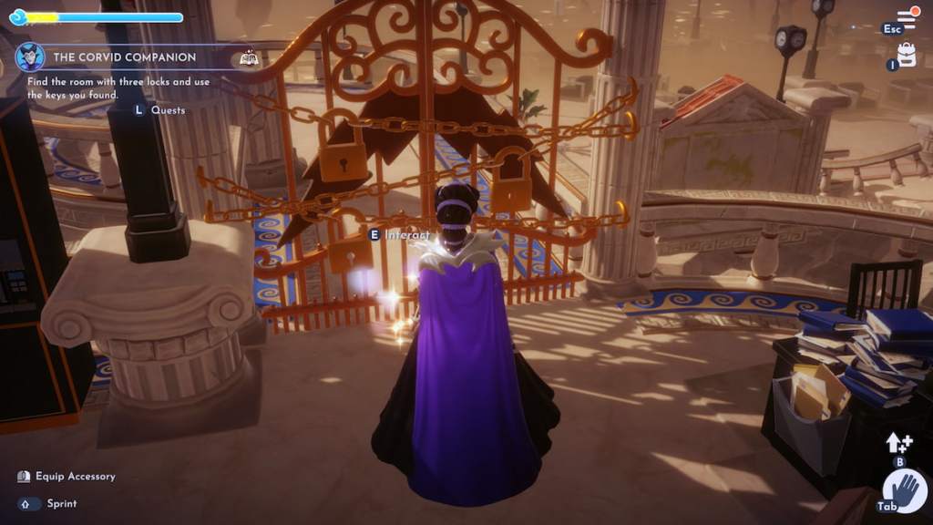 Looking at a locked gate in disney dreamlight valley