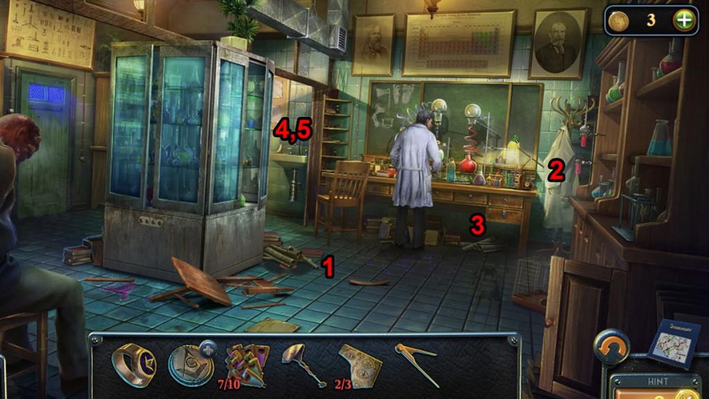 New York Mysteries 4 lab room in Chapter 3