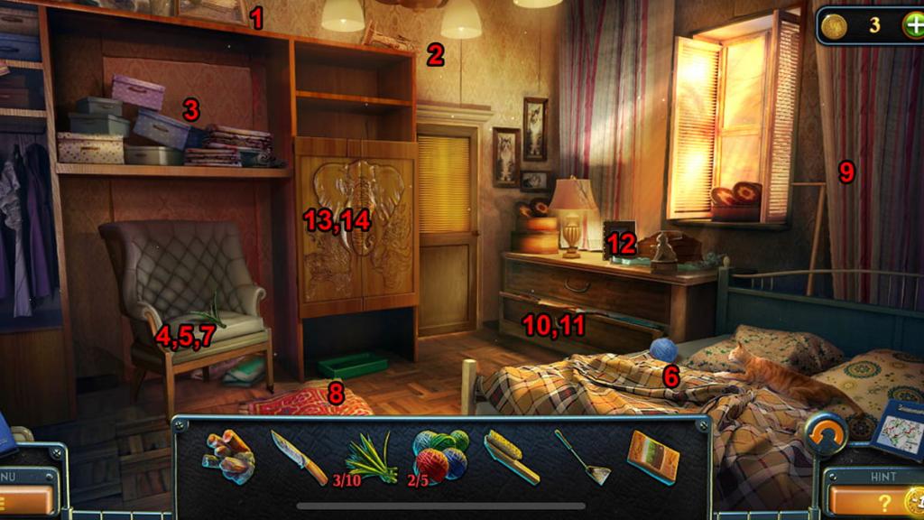 New York Mysteries 4 Old Lady's bedroom items