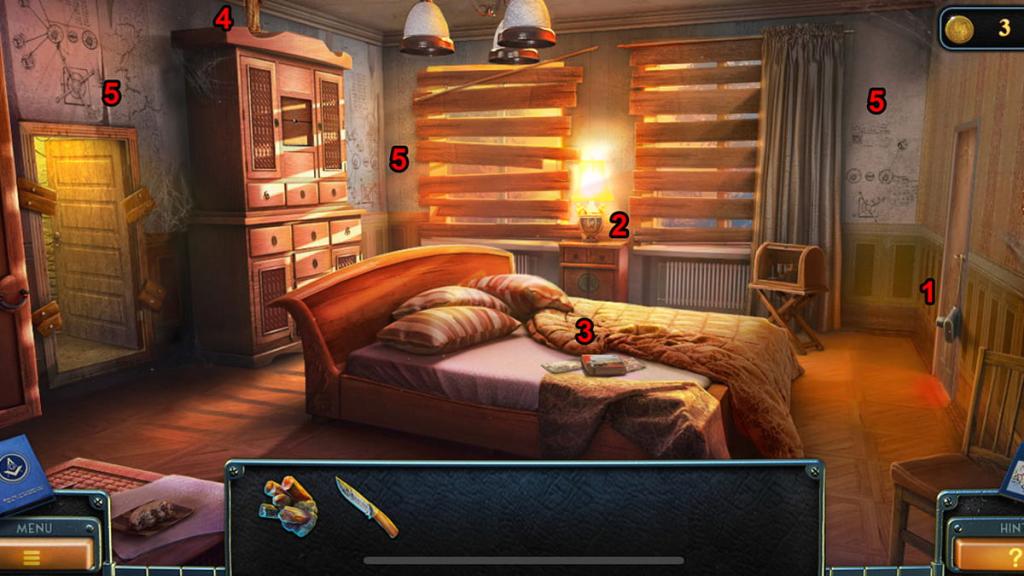 New York Mysteries 4 Travis' room items