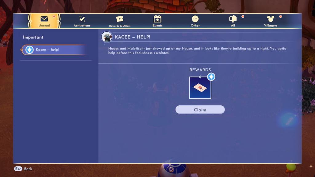 Remy's letter asking for help in disney dreamlight valley