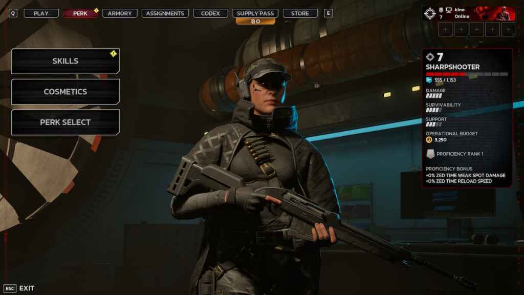 A woman with a sniper rifle wearing military uniform in Killing Floor 3. 