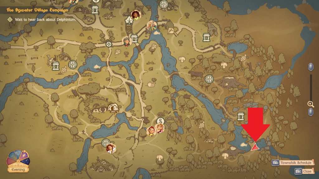 the water that roars riddle map location in tales of the shire