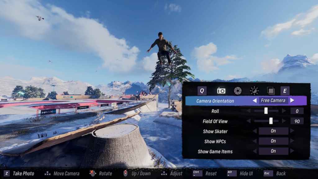 Tony Hawk flying off a ramp on a snowy mountain in THPS 3 + 4. 