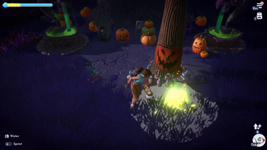 Watering green flames in disney dreamlight valley