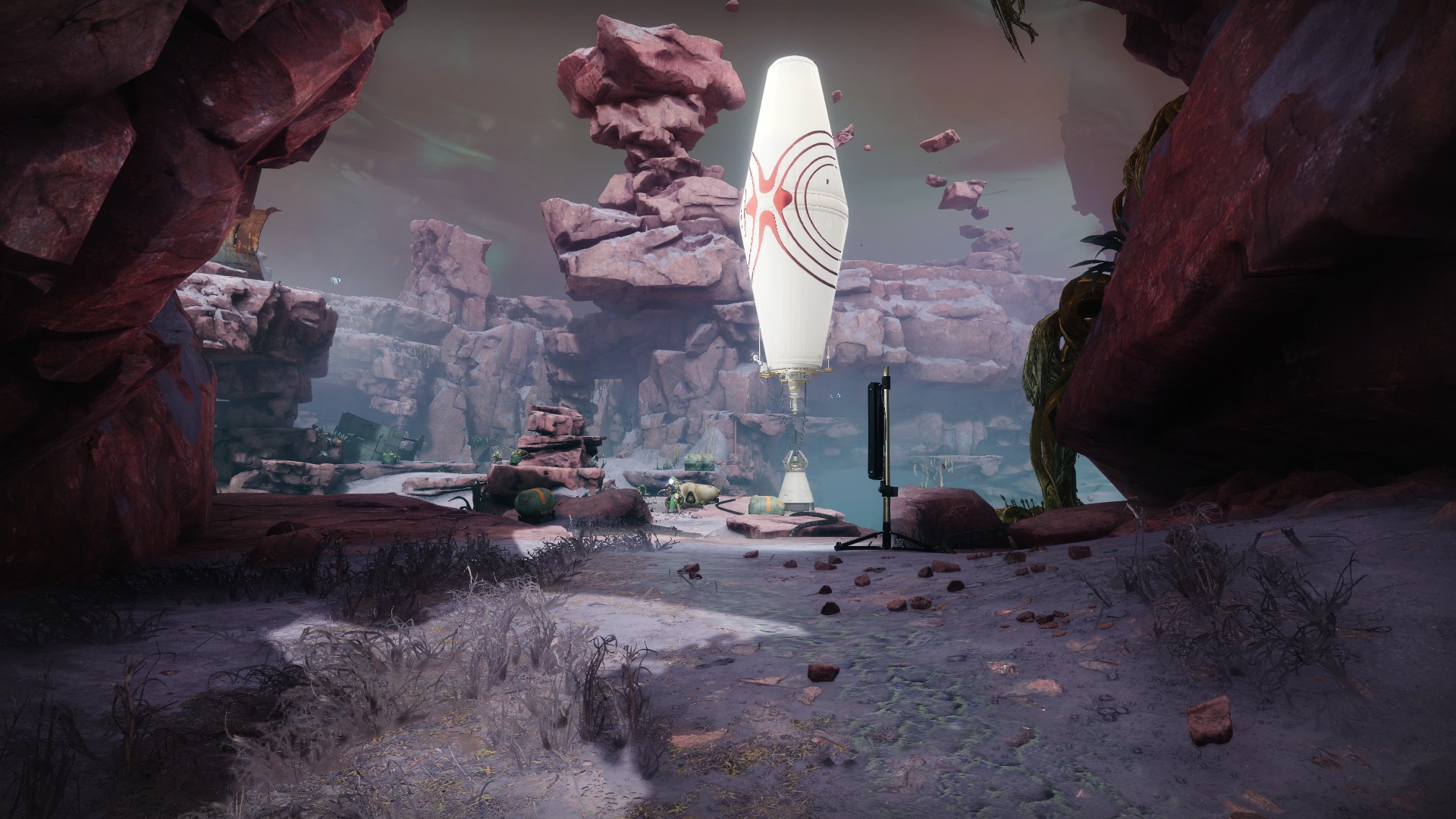 The boss room in Caldera, with a balloon in sight.