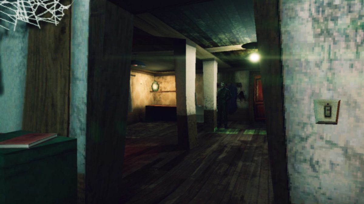 Looking at the ghost of Jackie inside the lighthouse