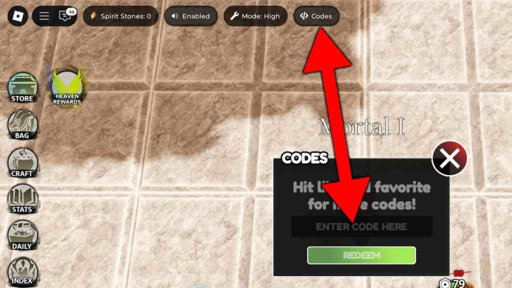 How to redeem Immortal Luck X codes.