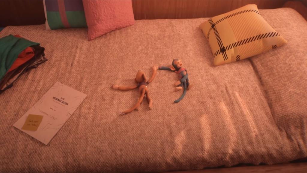 Isaac and Sam's Monkeys on the bed