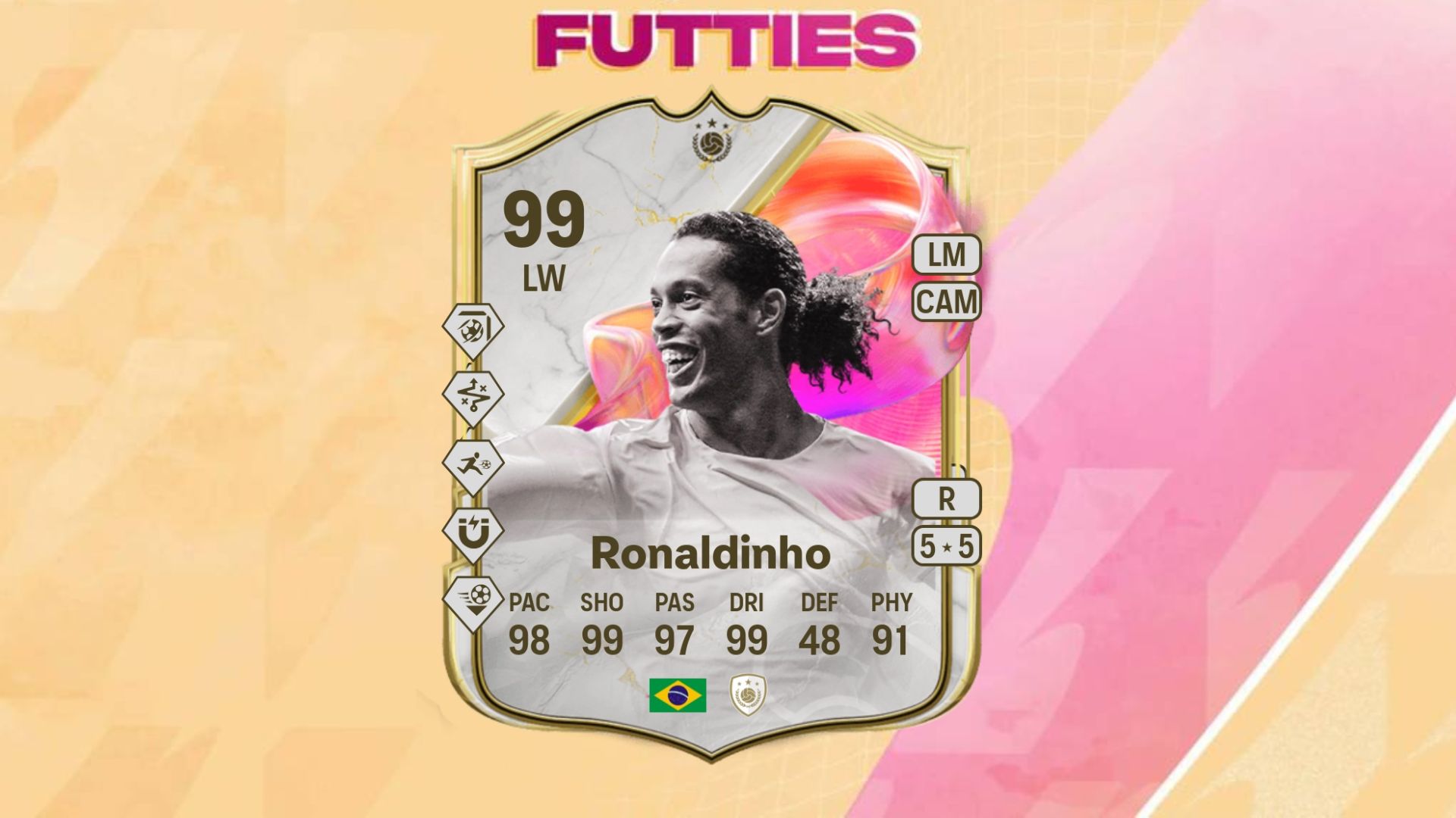 Ronaldinho FUTTIES item as rewards for EA FC 25 Griddy to Glory Cup