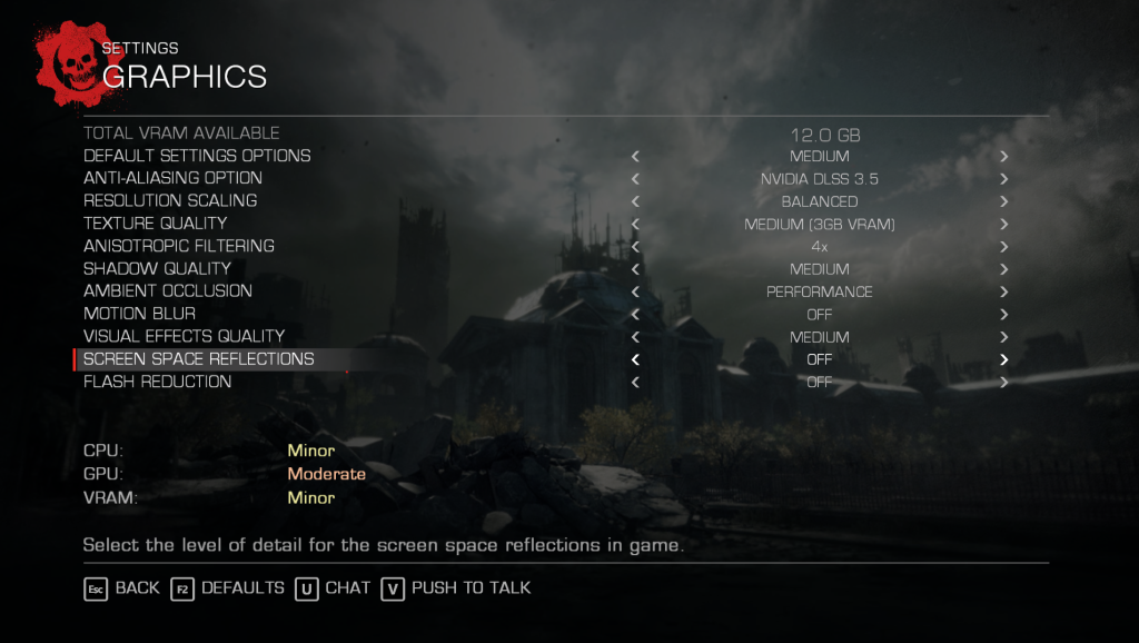 Best Gears of War Reloaded display settings