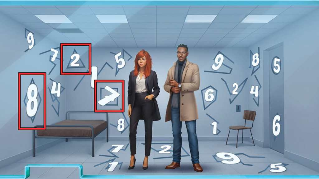 Adventure Escape Mysteries Rendezvous chapter six numbers in bright cell room
