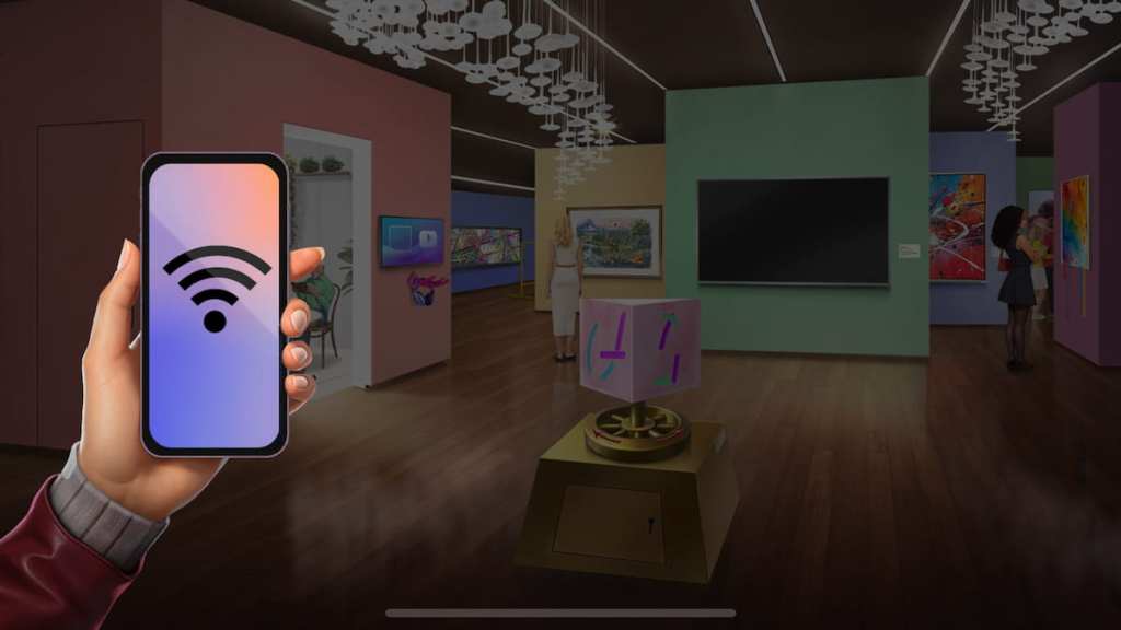 Adventure Escape Mysteries Rendezvous chapter two phone puzzle in the gallery