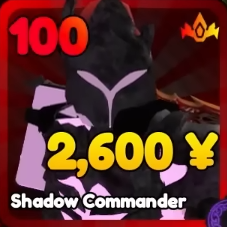 Shadow Commander unit from the Anime Rangers X Roblox experience.