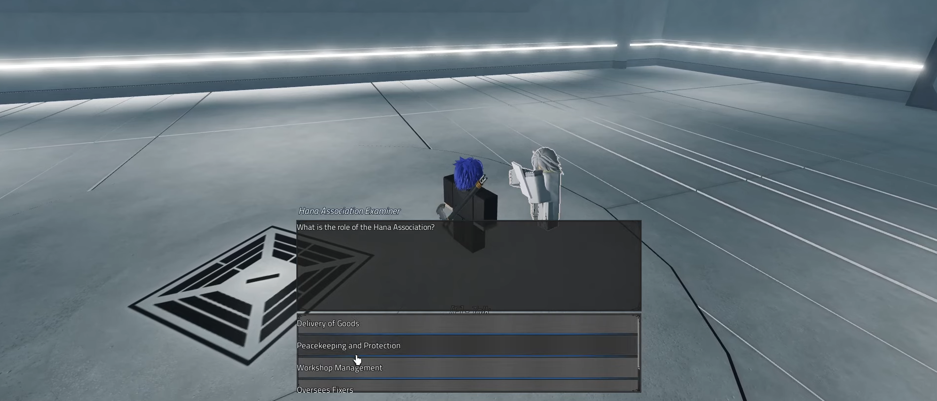 A player doing the Grade 9 exam in Archived Roblox experience.