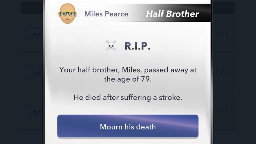 BitLife mourning brother