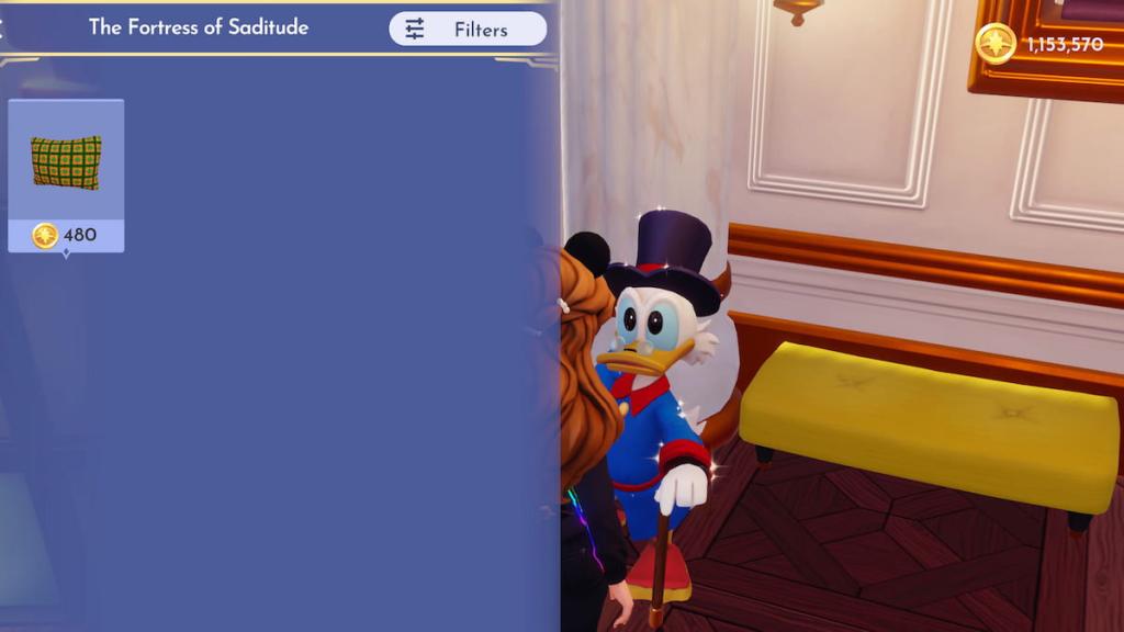 Disney Dreamlight Valley Scrooge's pillow