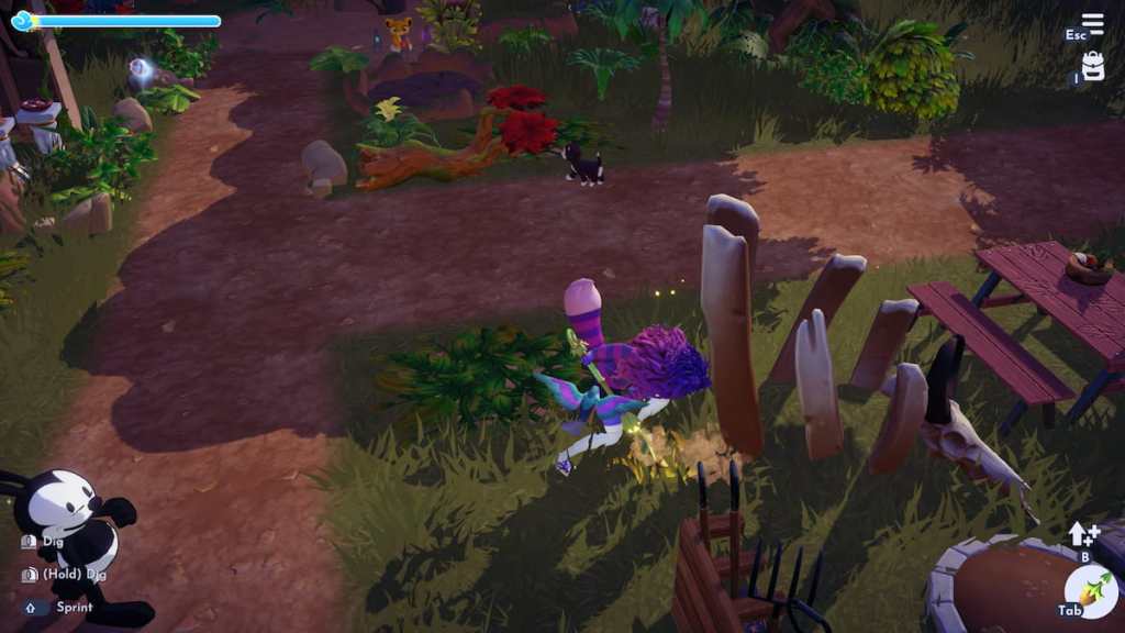 Digging up a bone in disney dreamlight valley