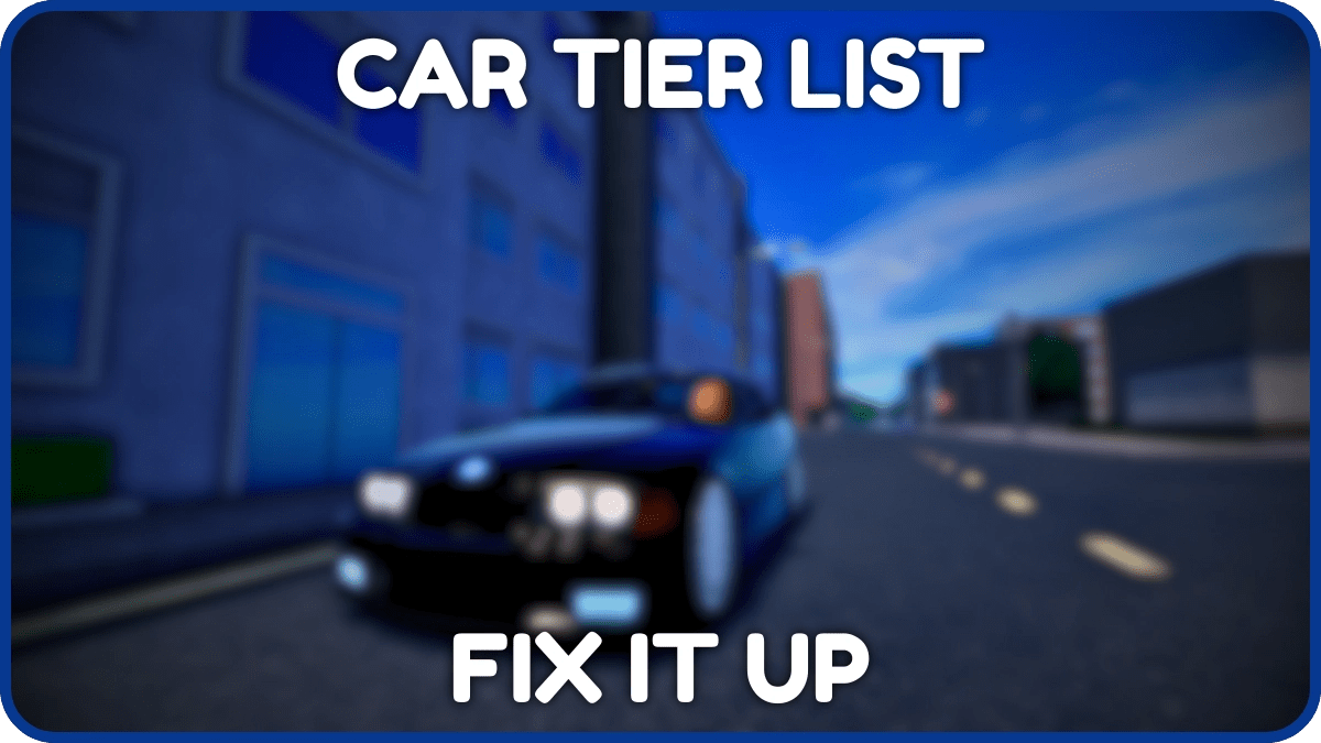 A player driving a car in the Fix It Up Roblox experience.