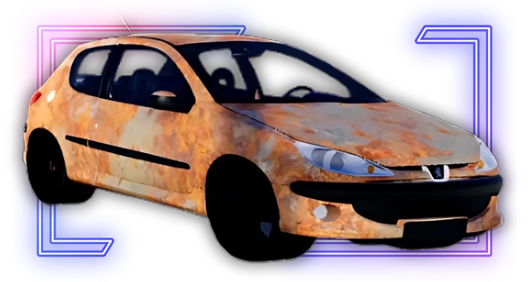 Peujo 200e6 car from Fix It Up Roblox experience.