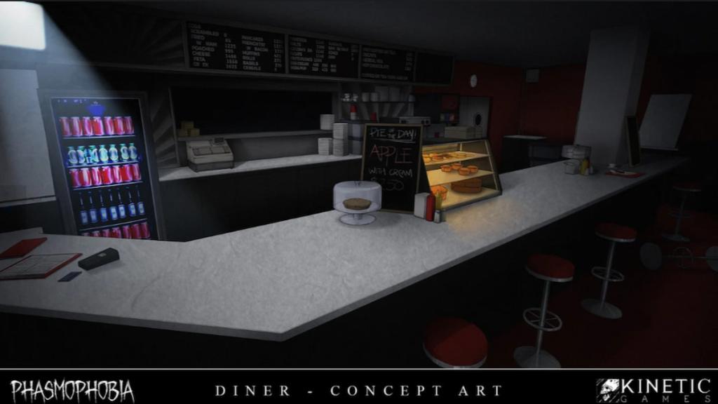 Nell's diner counter in phasmophobia