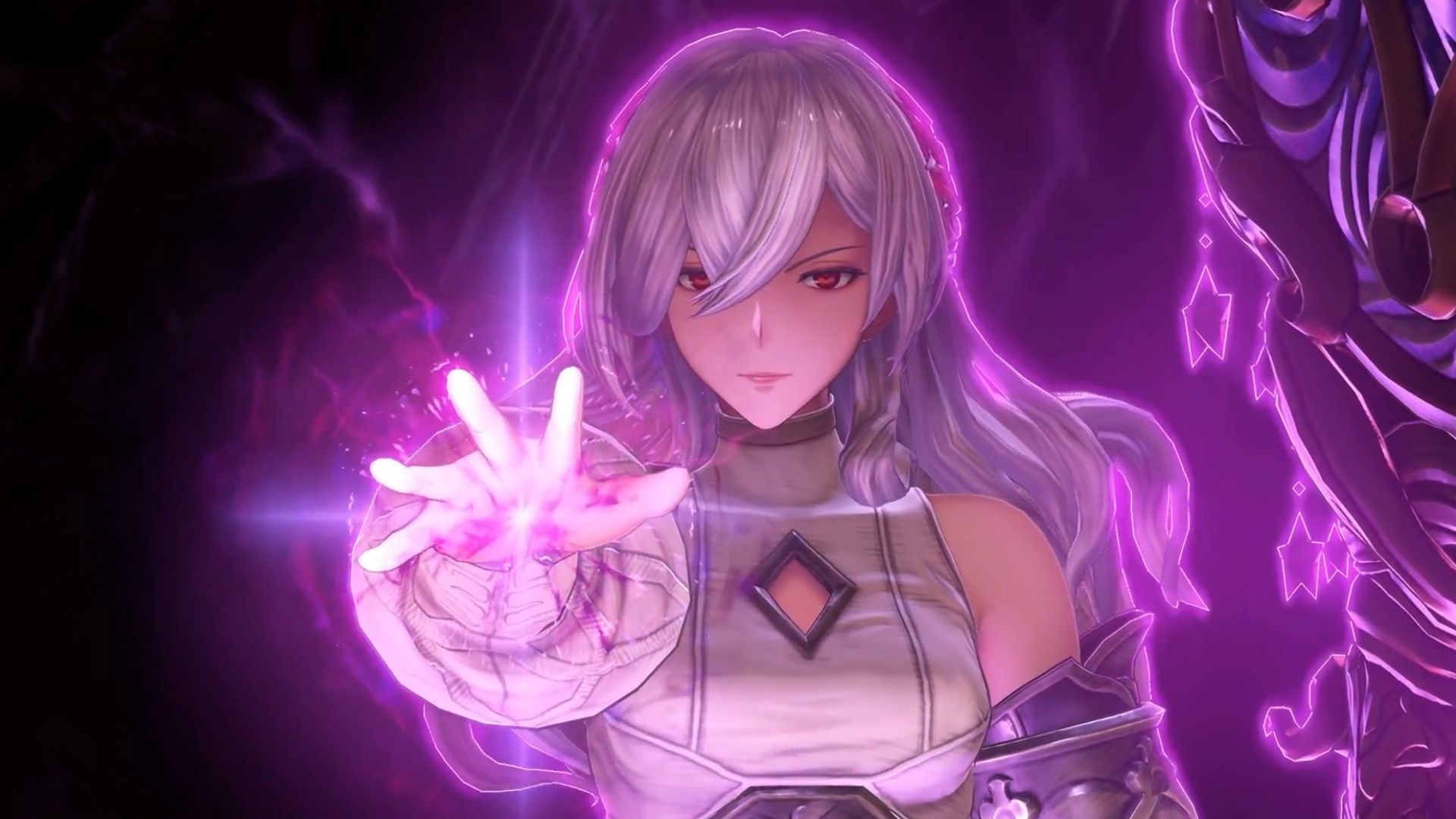 Lilith from Granblue Fantasy Relink using a spell