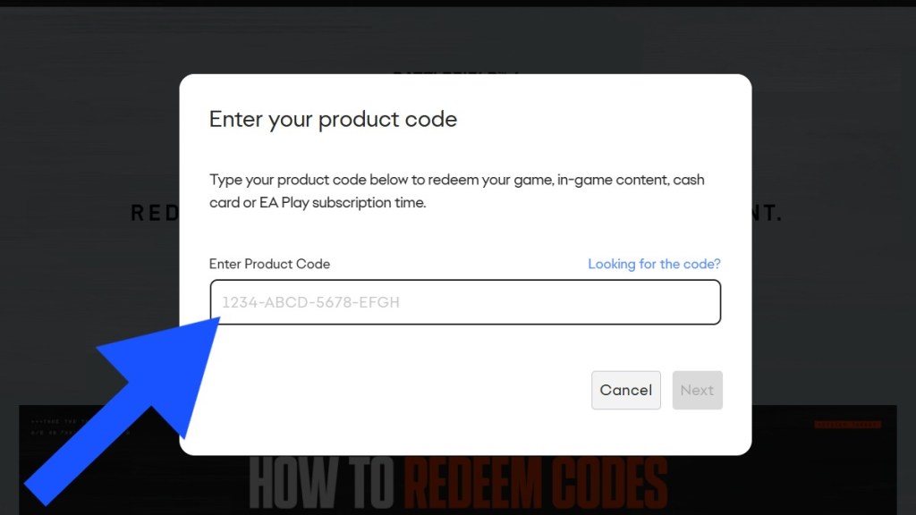 How to redeem Battlefield 6 codes step 2