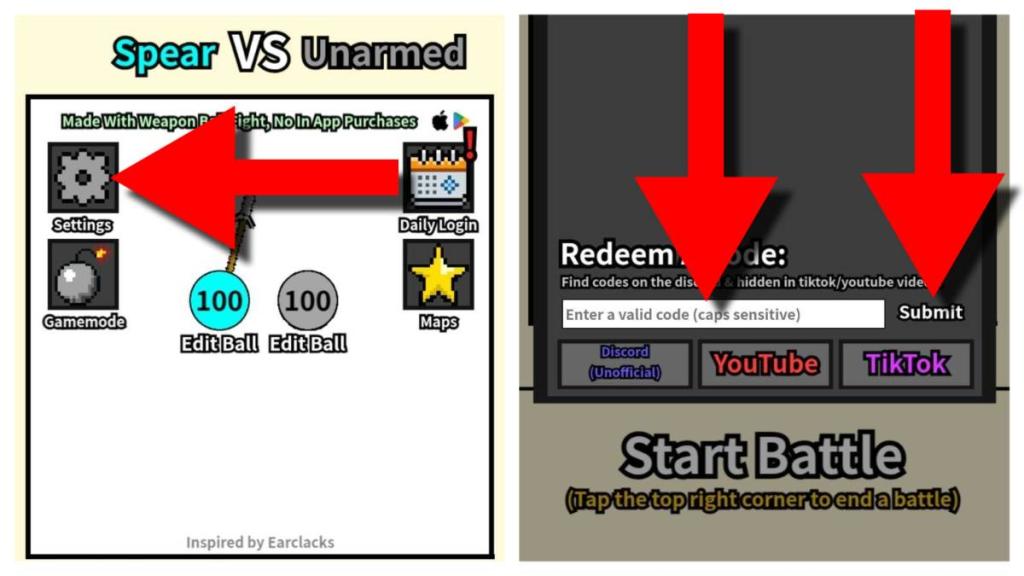 How to redeem Weapon Ball Fight codes