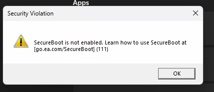 SecureBoot EA anticheat 