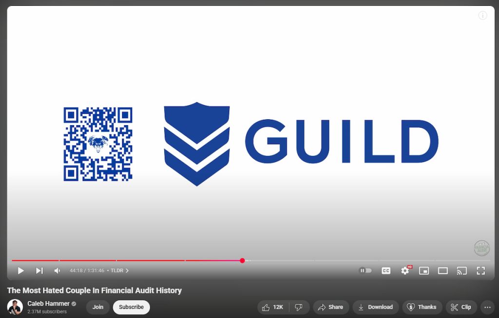 The Guild BO7 ad in Caleb Hammer video