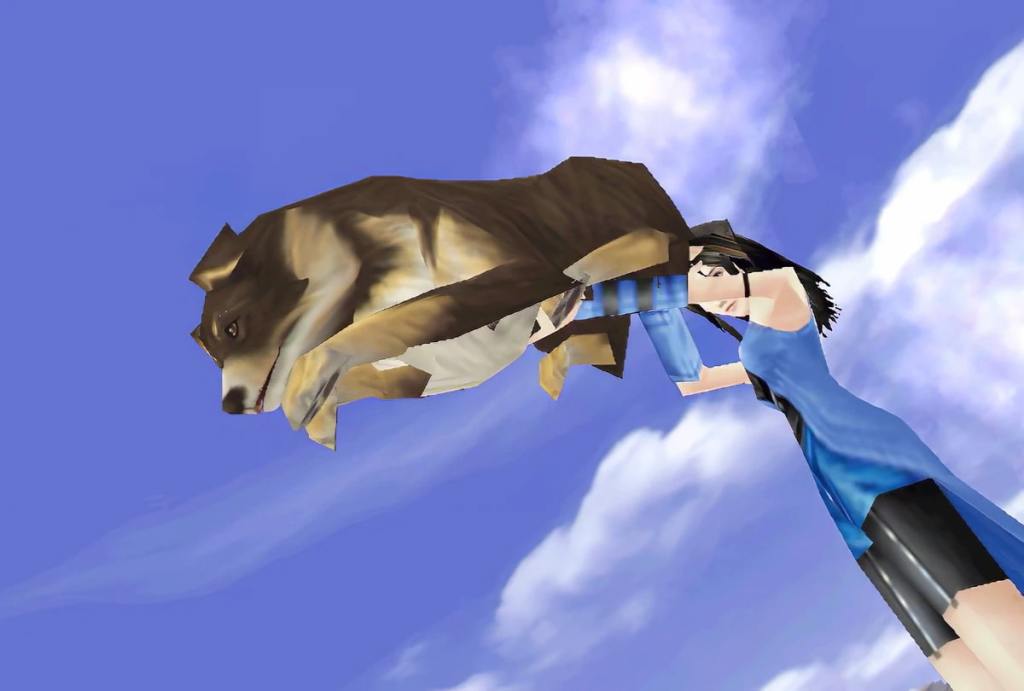 Rinoa and Angelo in Final Fantasy 8