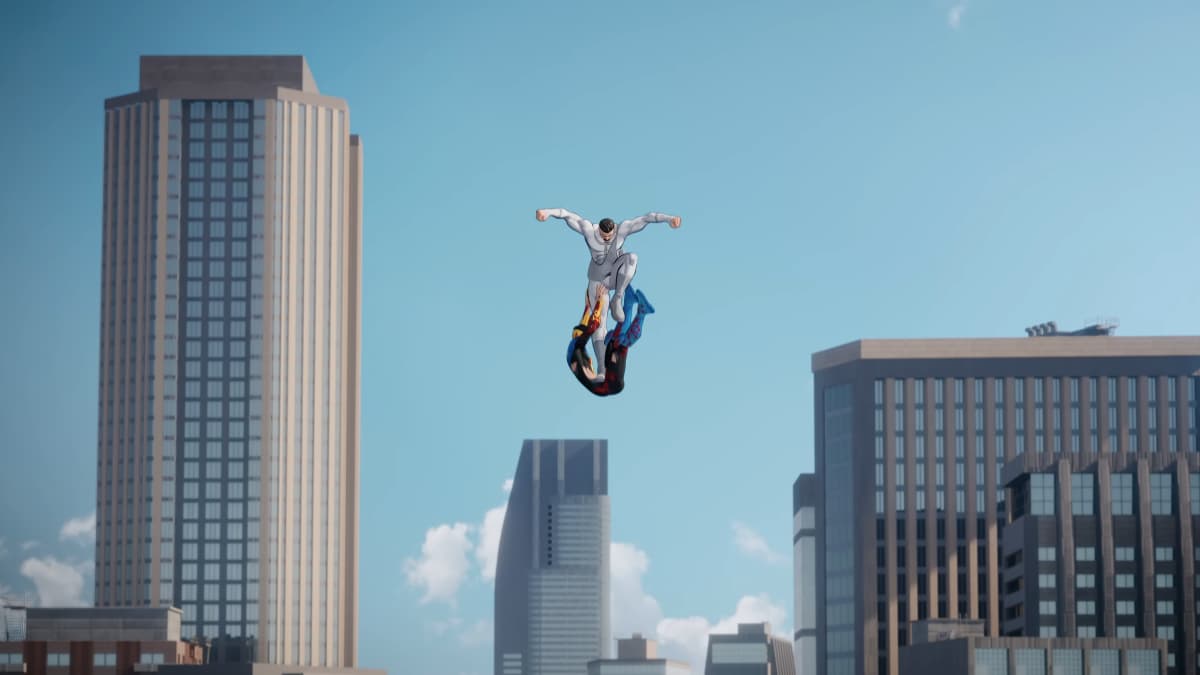 Omni-man fighting with his son in Invincible VS.