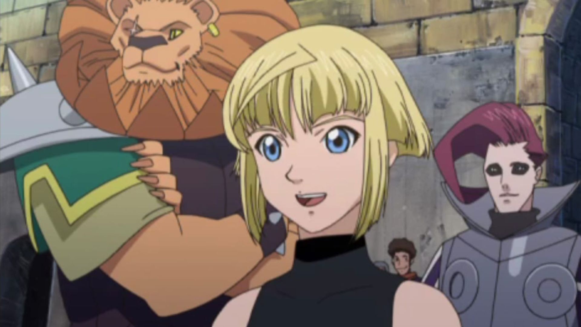 A Jeanne D'Arc game screenshot showing Jeanne, Gilles, and La Hire