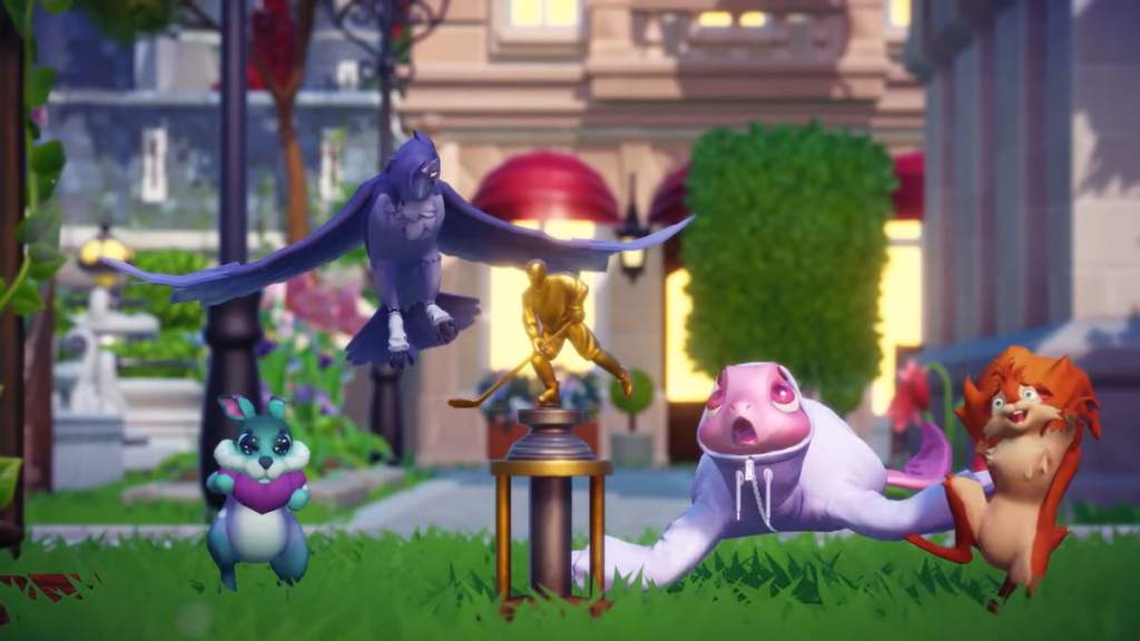 Envy Rabbit, Ennui Raven, Embarrassment Turtle, and Anxiety Squirrel in DDV