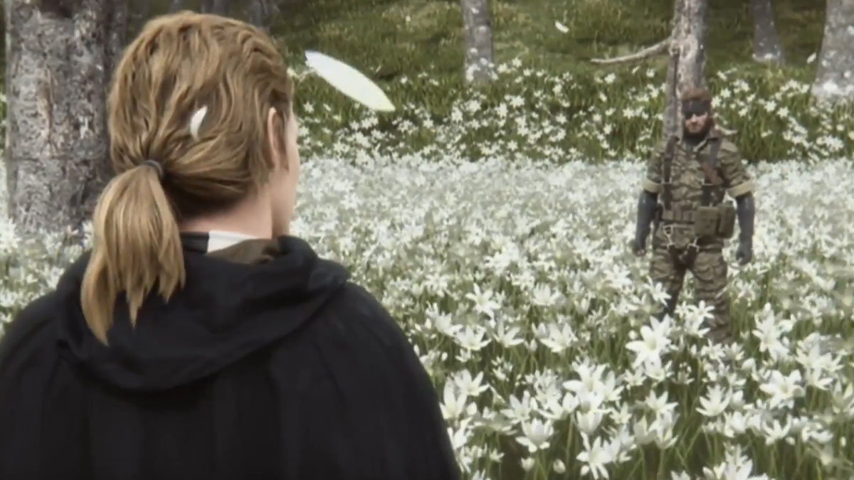 Pachinko in Metal Gear Solid Delta facing Snake