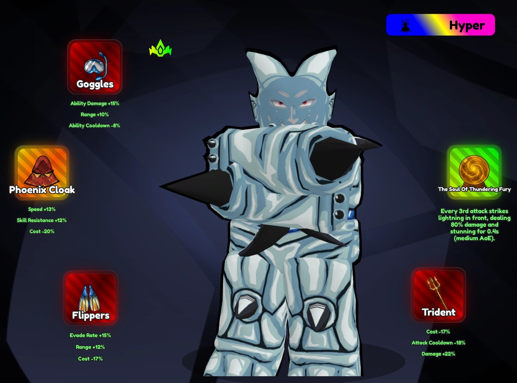 Best build for Omega Dragonlord unit for the Swarm Event stages in the Anime Rangers X Roblox experience.