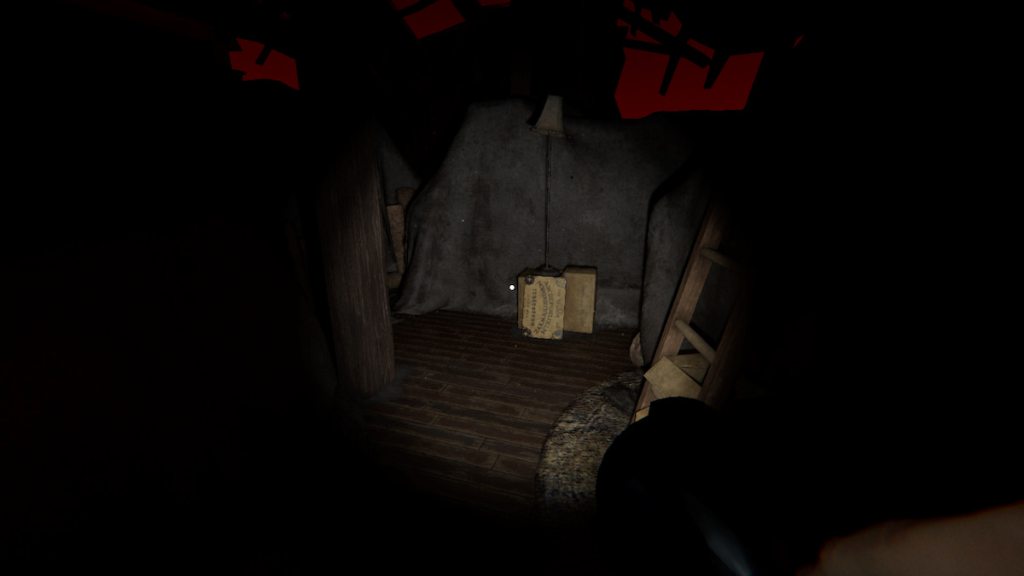 Ouija board at grafton farmhouse on ground in phasmophobia