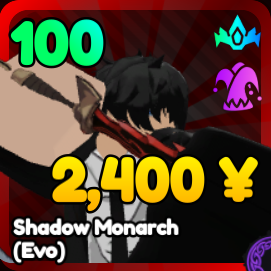 Shadow Monarch (Evo) unit from Anime Rangers X Roblox experience.