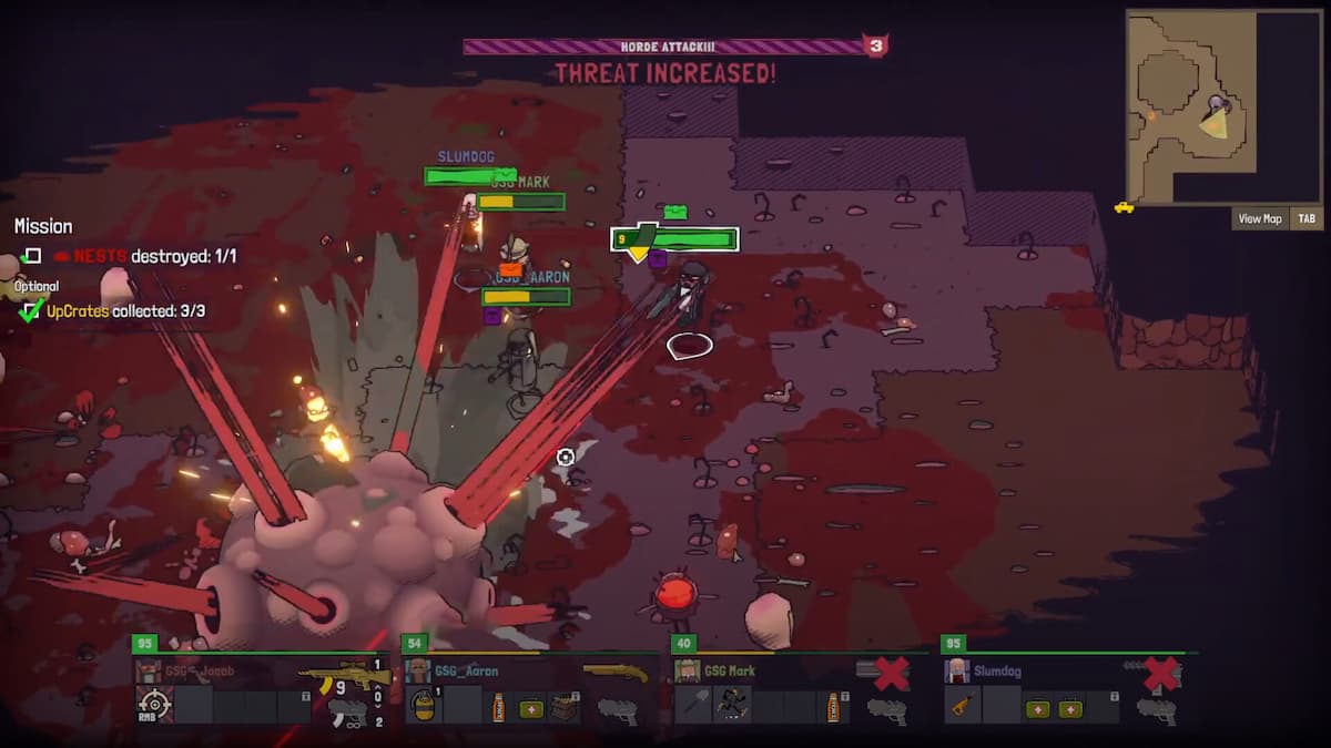 Players shooting an enemy in Guntouchables