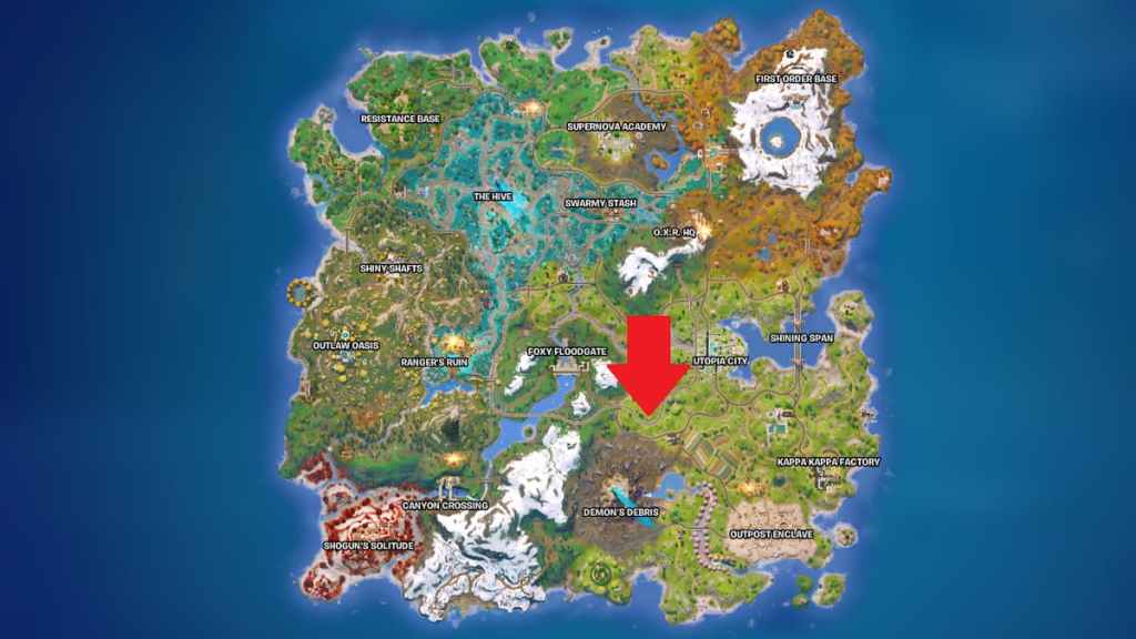 Swarm access point map location in fortnite