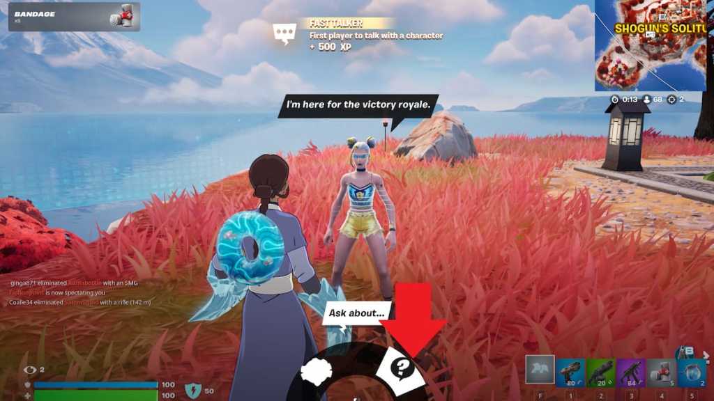 talking to Championship Surf Witch in fortnite